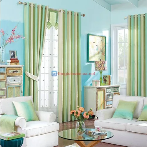 Rèm vải cản sáng hoa văn cao cấp