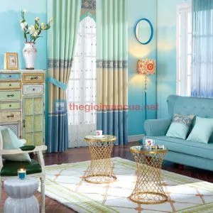 Màn vải chống nắng màu xanh tự nhiên