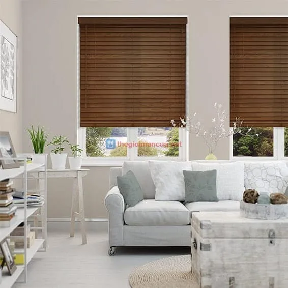Mành gỗ tự nhiên cho phòng khách giá rẻ