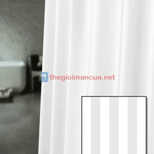 Rèm nhà tắm sọc màu trắng RT22
